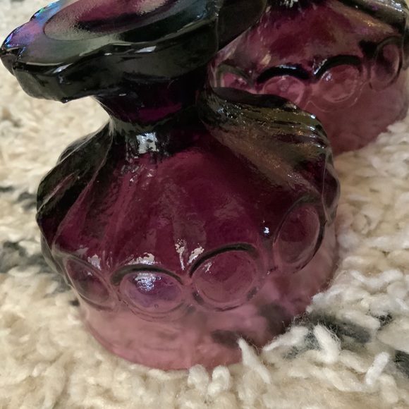 ✨SOLD✨Tiffin Glass Franciscan Plum Madeira Dessert Dishs - Picture 7 of 9